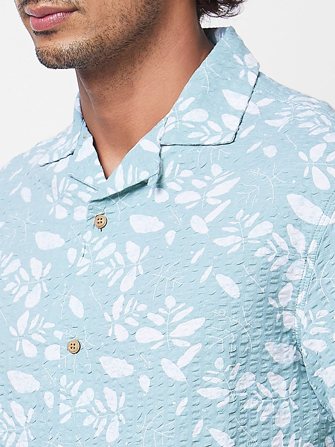 Spykar Green PRINTED HALF SLEEVE Shirt For Men