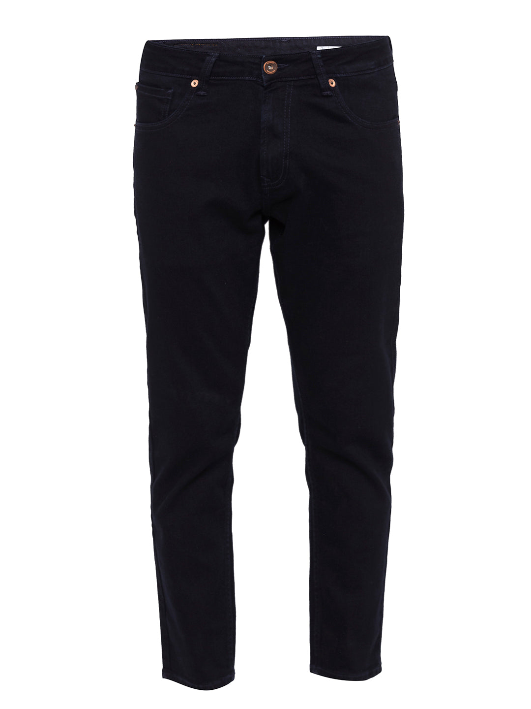 Spykar Men Black Cotton Slim Fit Tapered Length Jeans (Kano)