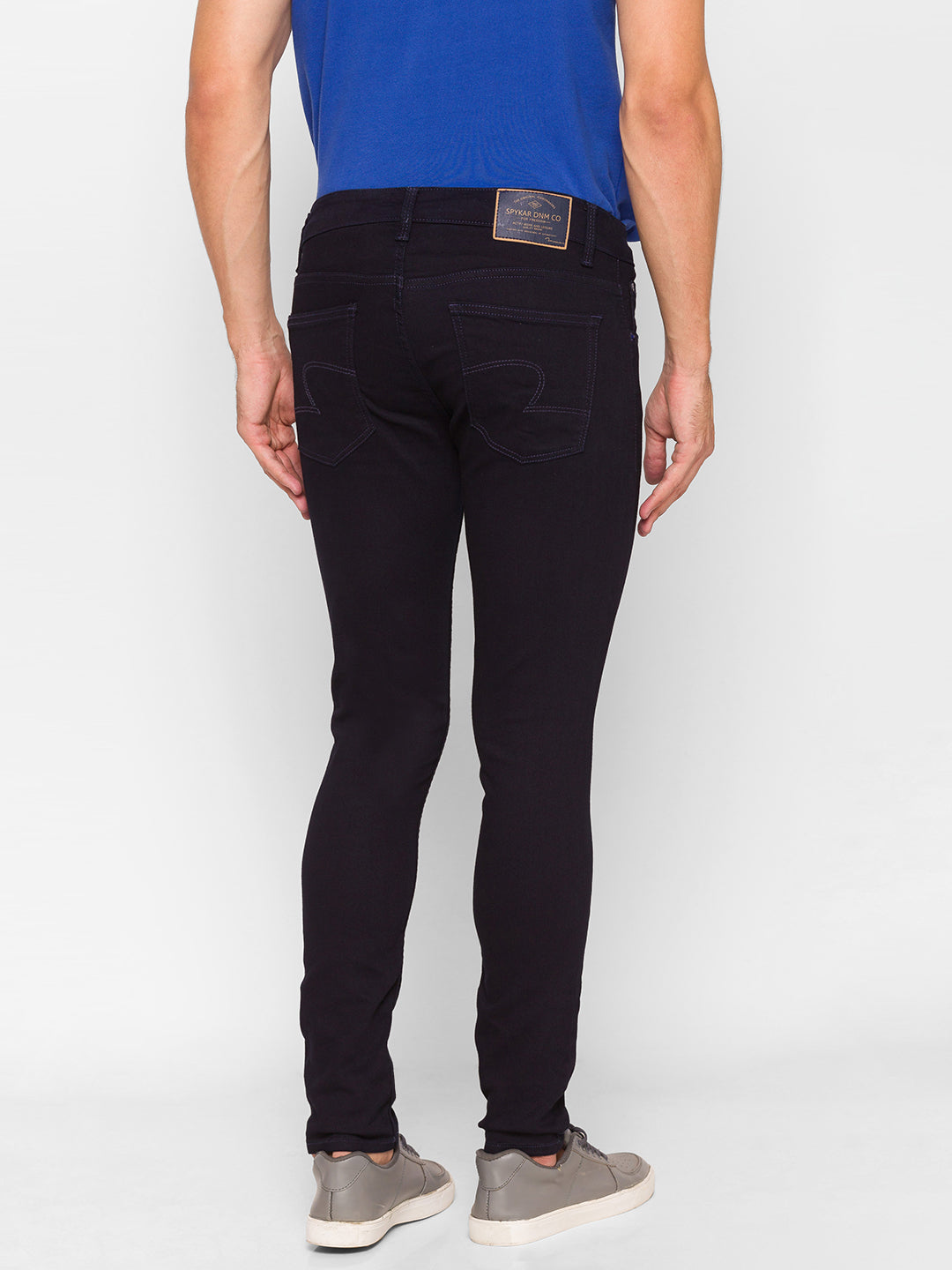 Spykar Blue Cotton Men Jeans (Super Skinny)