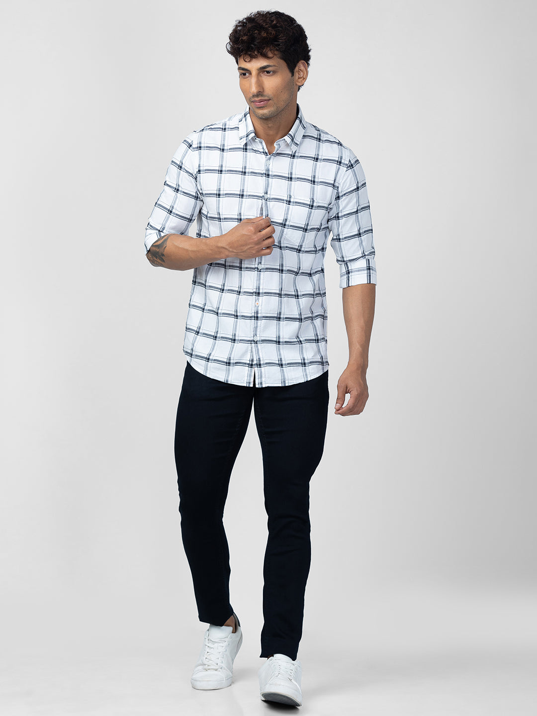 Men Regular Fir Checked Shirt