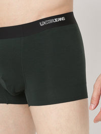 Underjeans by Spykar Men Super Premium Bonded Elastic Bottle Green Trunk