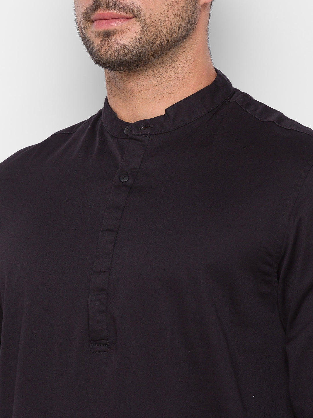 Spykar Black Cotton Regular Fit Shirts For Men