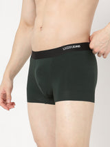 Underjeans by Spykar Men Super Premium Bonded Elastic Bottle Green Trunk
