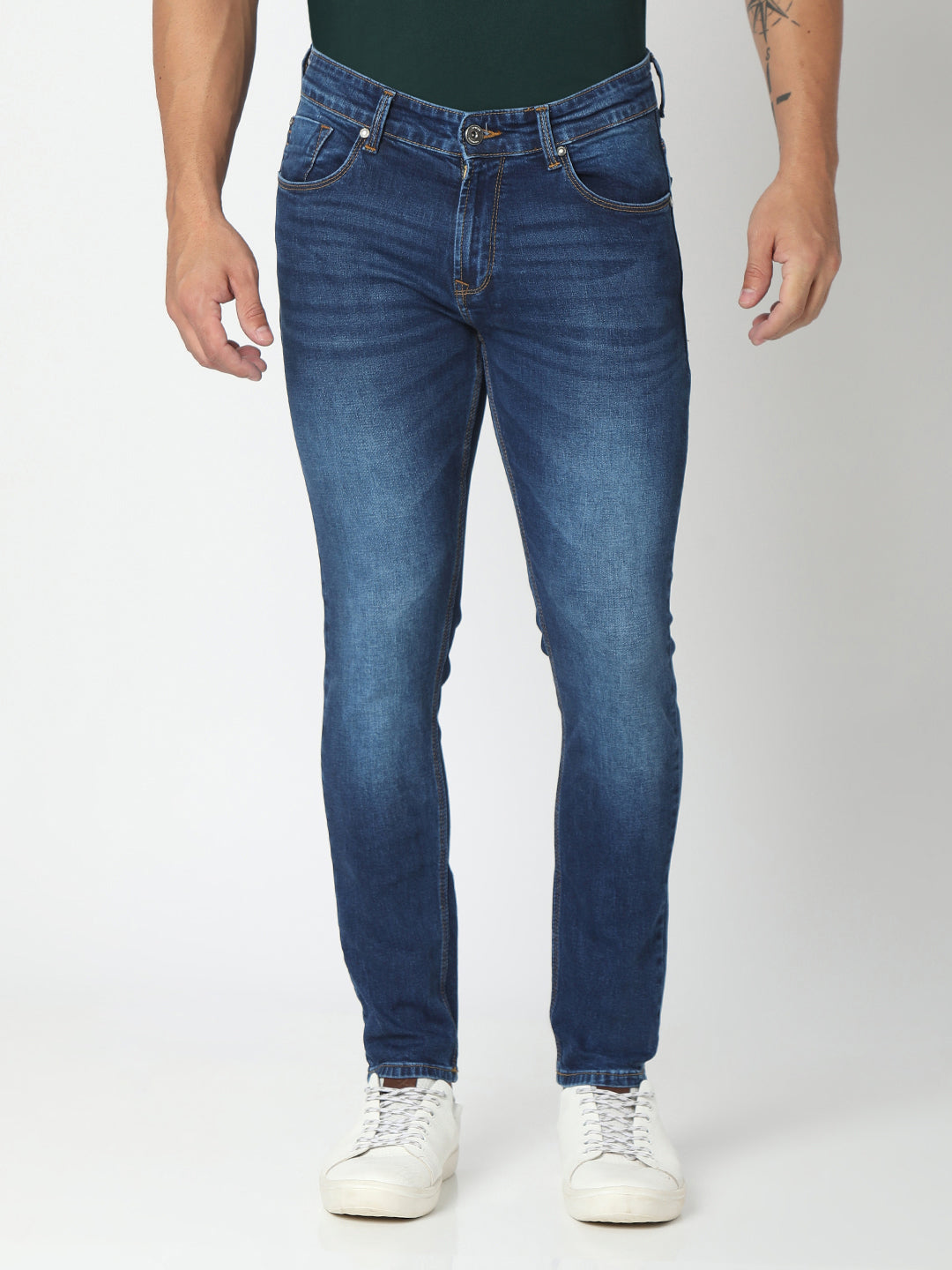 Spykar Men Blue Slim Fit Tapered Length Jeans (Kano)