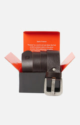 Spykar Black Genuine Leather Belt