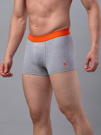 Men Premium Grey-Orange Cotton Blend Trunk- Underjeans By Spykar
