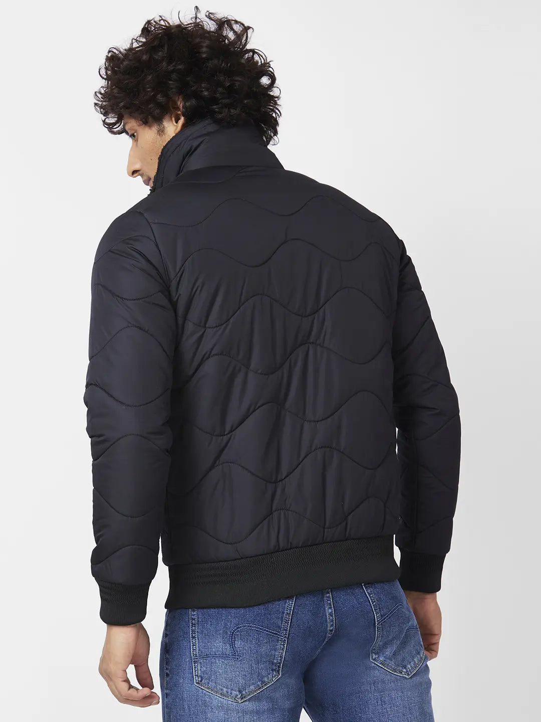 Mens bomber jacket sales with sherpa collar
