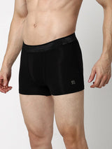 Underjeans By Spykar Men Premium Black & Grey Cotton Blend Regular Fit Trunk - Pack Of 2