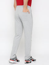 Men Premium Cotton Blend Greymelange Trackpant- Underjeans By Spykar