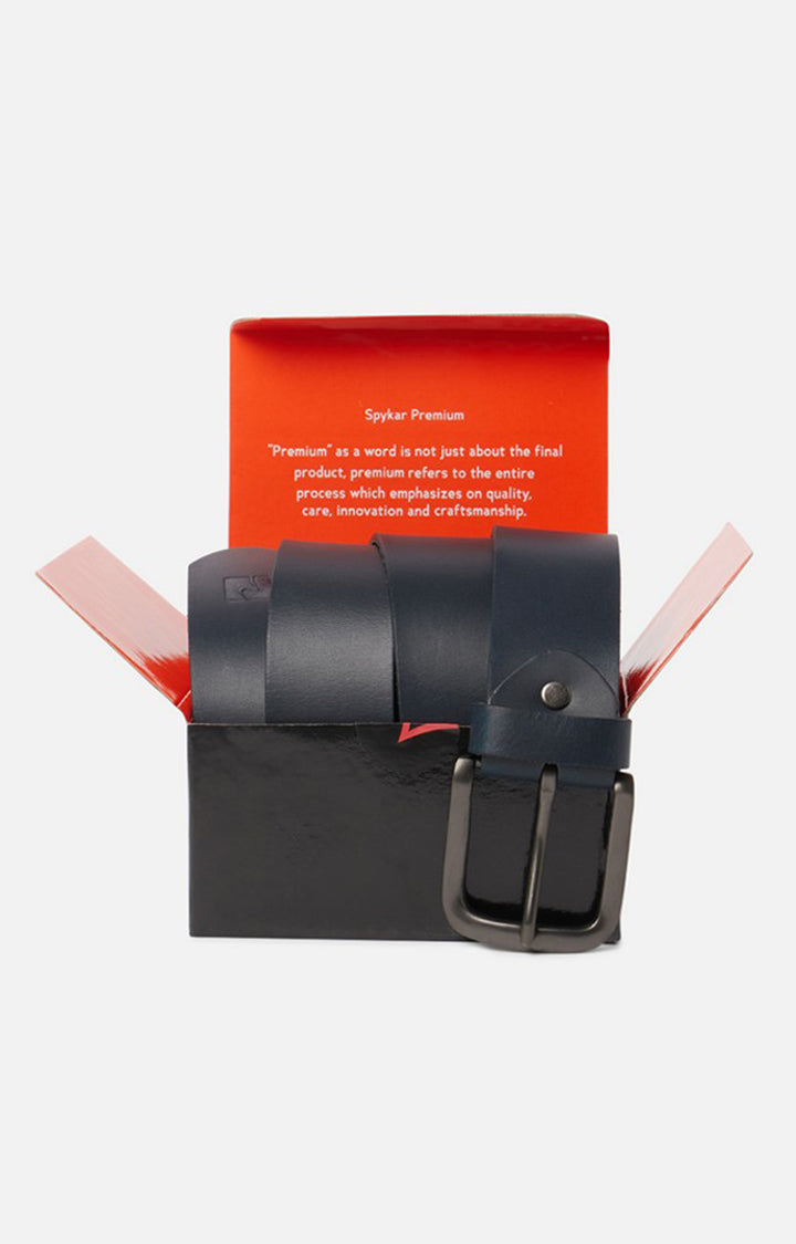 Spykar Men Blue Genuine Leather Belt