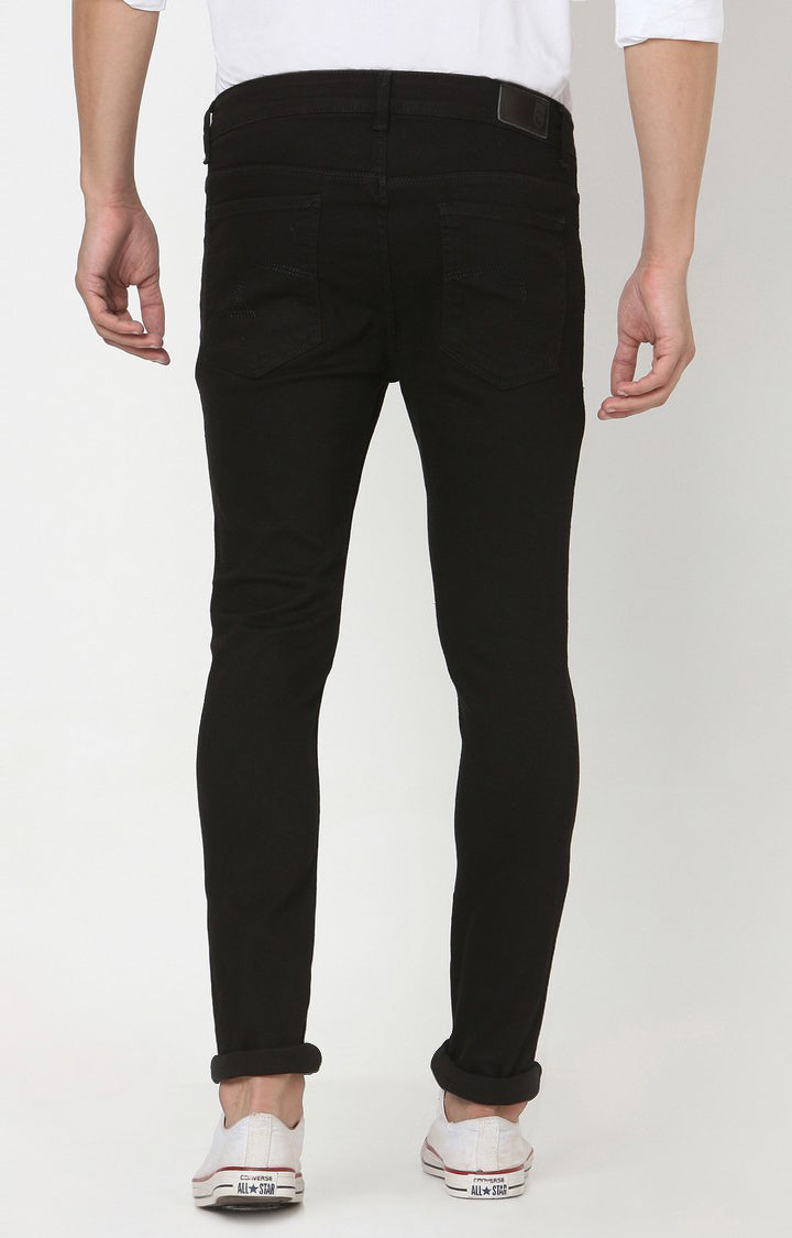 Spykar Black Cotton Super Skinny Fit Tapered Length Jeans (Super Skinny)