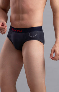 Men Premium Cotton Blend Brief Pack Of 2- Underjeans By Spykar