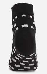 Men Premium Black White Ankle Length (Non Terry) Single Pair Of Socks- Underjeans By Spykar