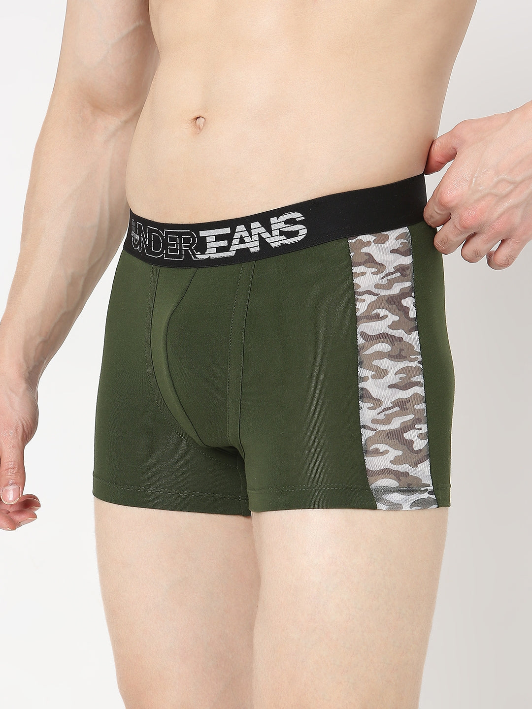 Underjeans by Spykar Men Premium Pack of 2 Grey - Olive Trunk