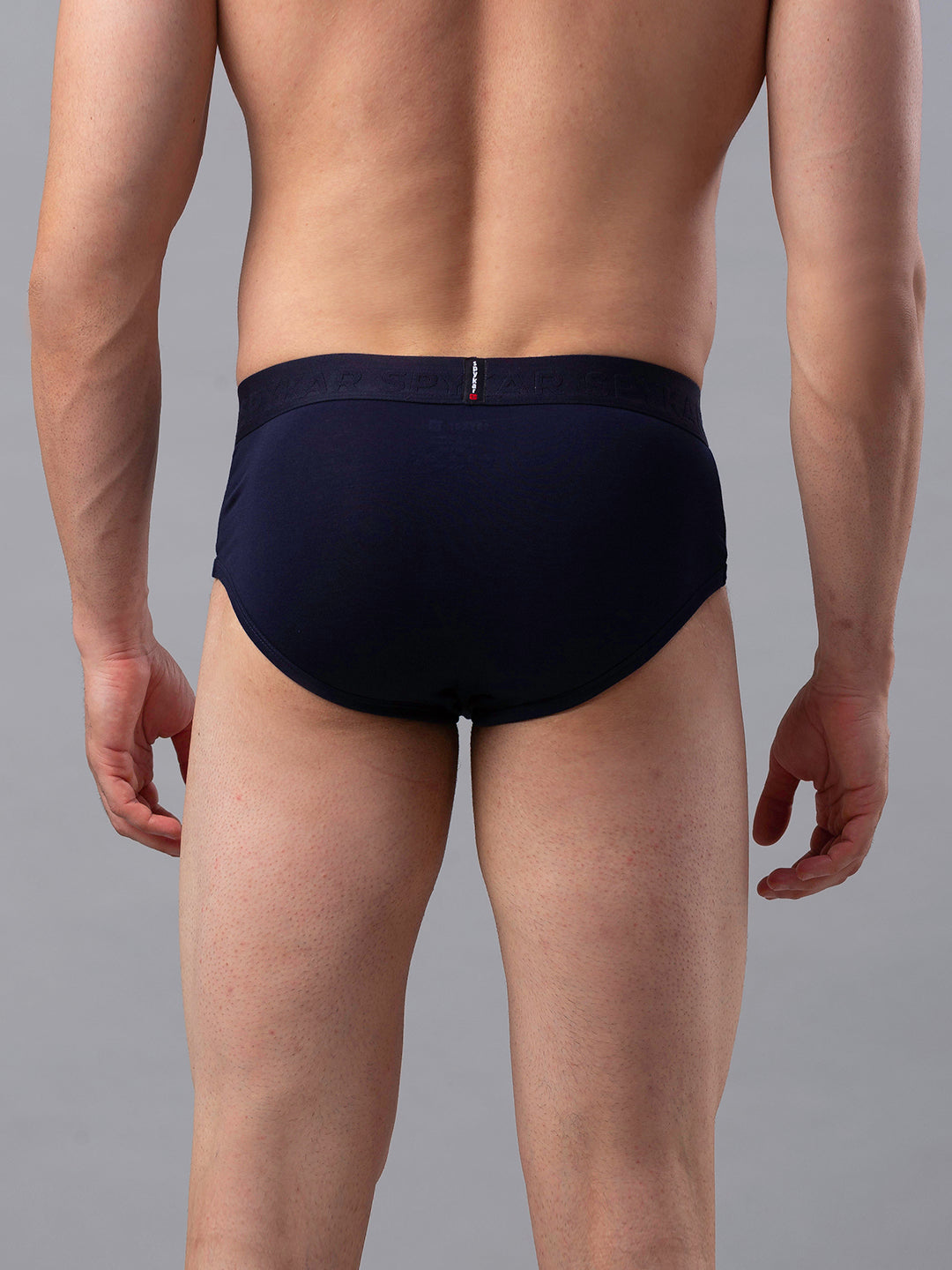 Underjeans By Spykar Men Premium Cotton Blend Navy Brief - (Pack Of 2)