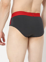 Underjeans by Spykar Men Premium Pack of 2 Navy-Grey Brief