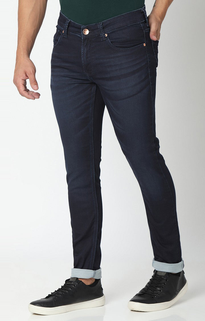 Spykar Men Blue Super Slim Fit Tapered Length Jeans (Super Skinny)