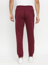 Men Premium Cotton Blend Wine Trackpant - Underjeans By Spykar