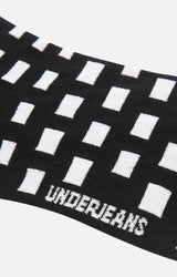 Men Premium Black White Ankle Length (Non Terry) Single Pair Of Socks- Underjeans By Spykar