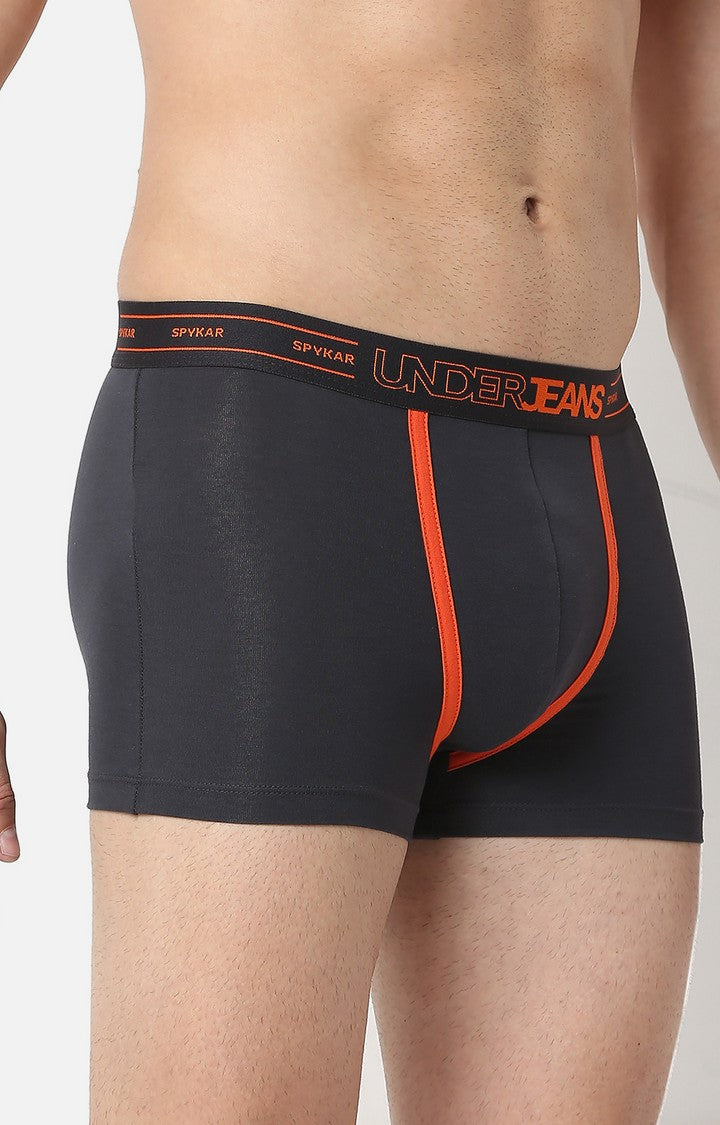 Underjeans By Spykar Men Premium Grey Cotton Trunk