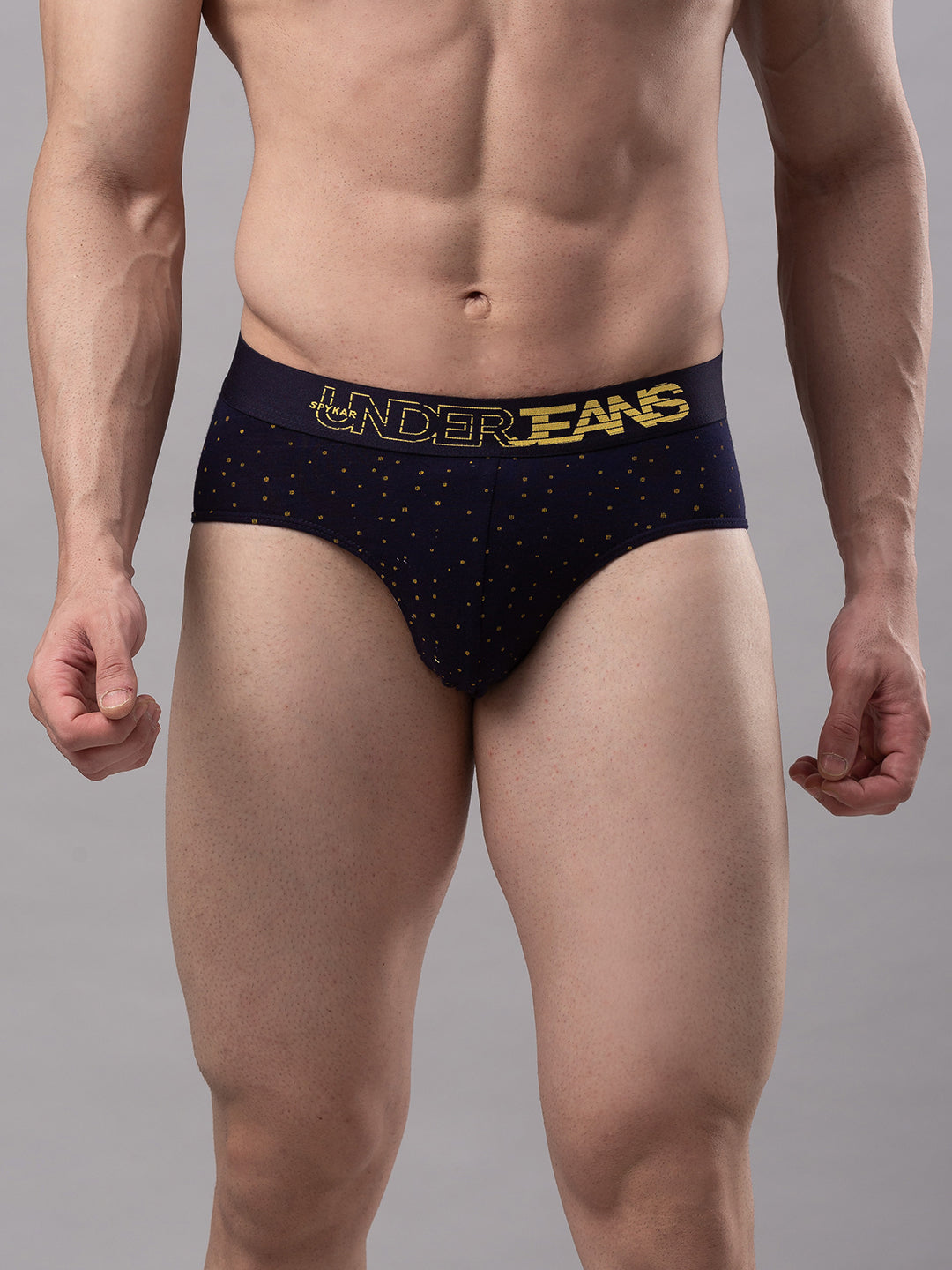 Underjeans By Spykar Men Premium Cotton Blend Navy Brief