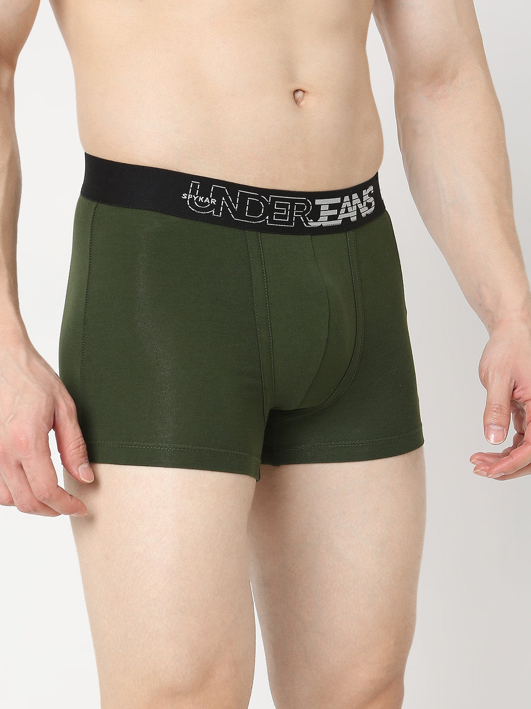 Underjeans by Spykar Men Premium Pack of 2 Grey - Olive Trunk