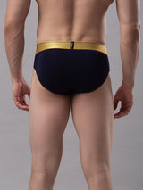 Underjeans By Spykar Men Premium Cotton Blend Navy Brief