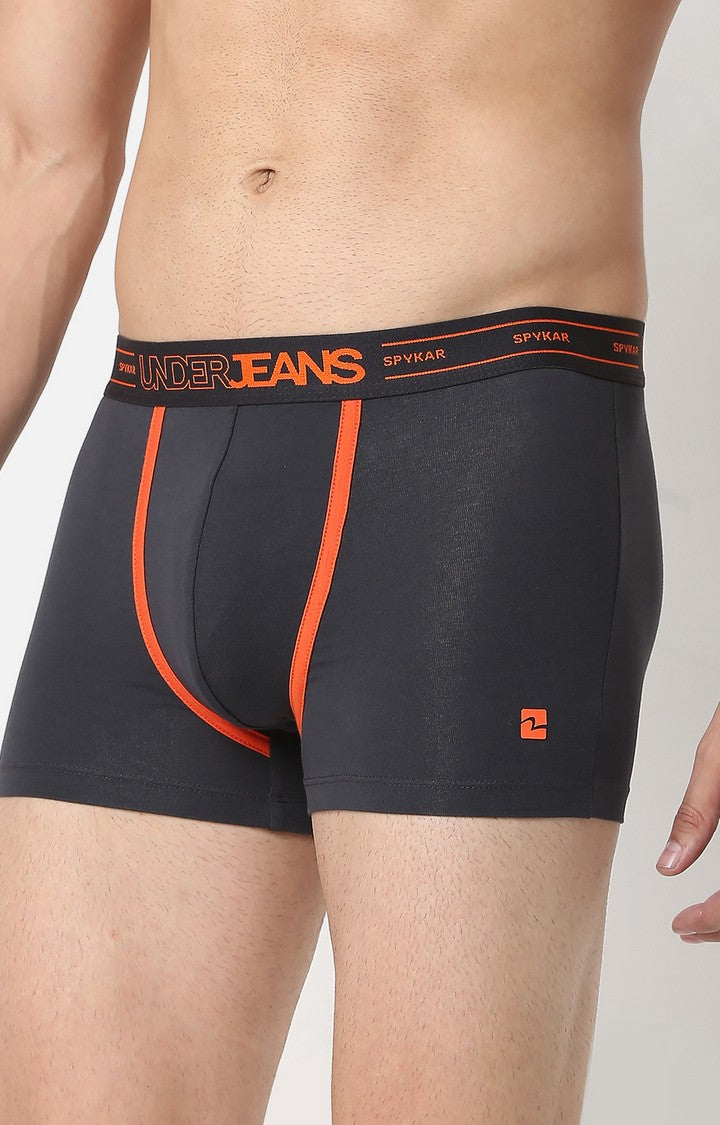 Underjeans By Spykar Men Premium Grey Cotton Trunk