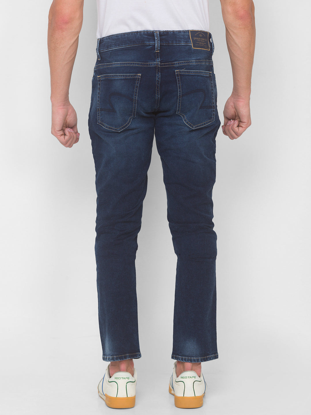 Spykar Men Blue Cotton Slim Fit Tapered Length Jeans (Kano)