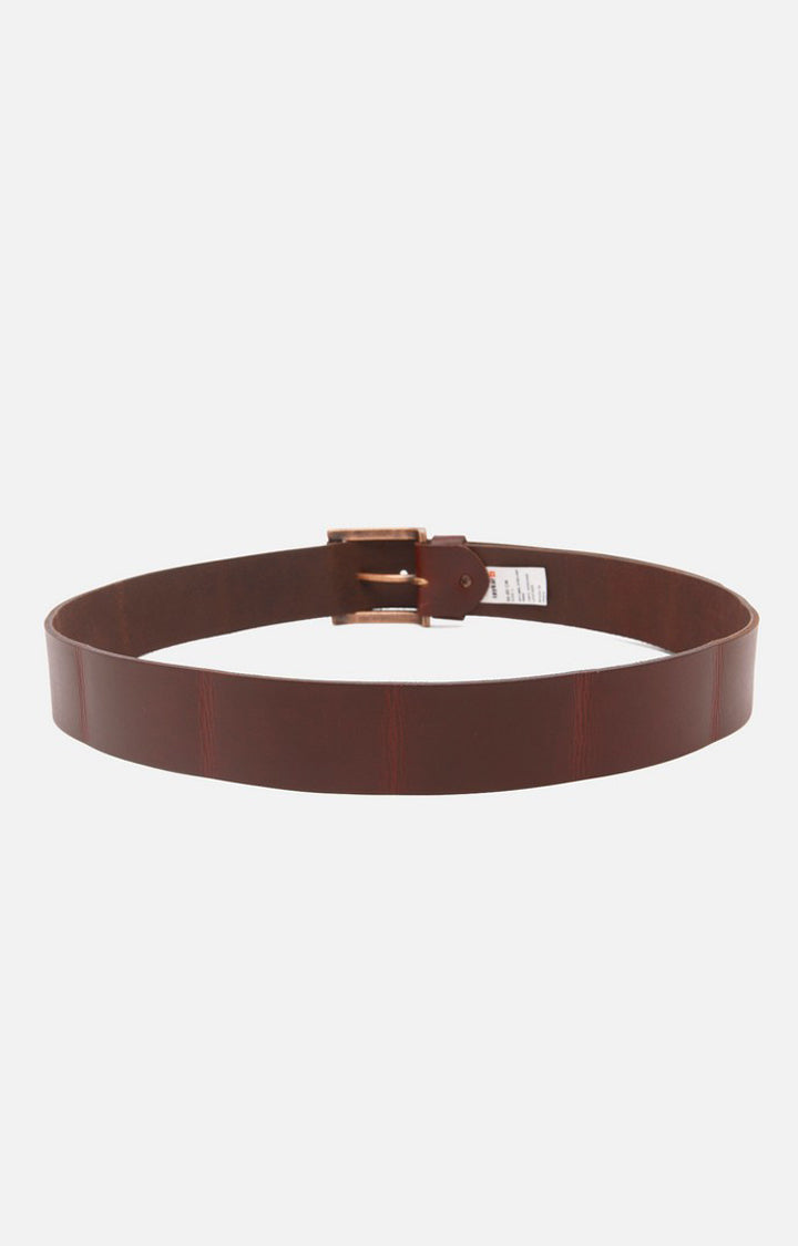 Spykar Men Wine Genuine Leather Belt