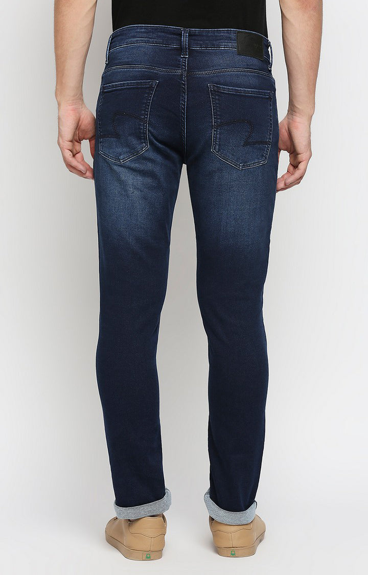 Spykar Dark Indigo Cotton Slim Fit Narrow Length Jeans (Skinny)