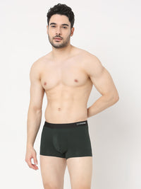 Underjeans by Spykar Men Super Premium Bonded Elastic Bottle Green Trunk