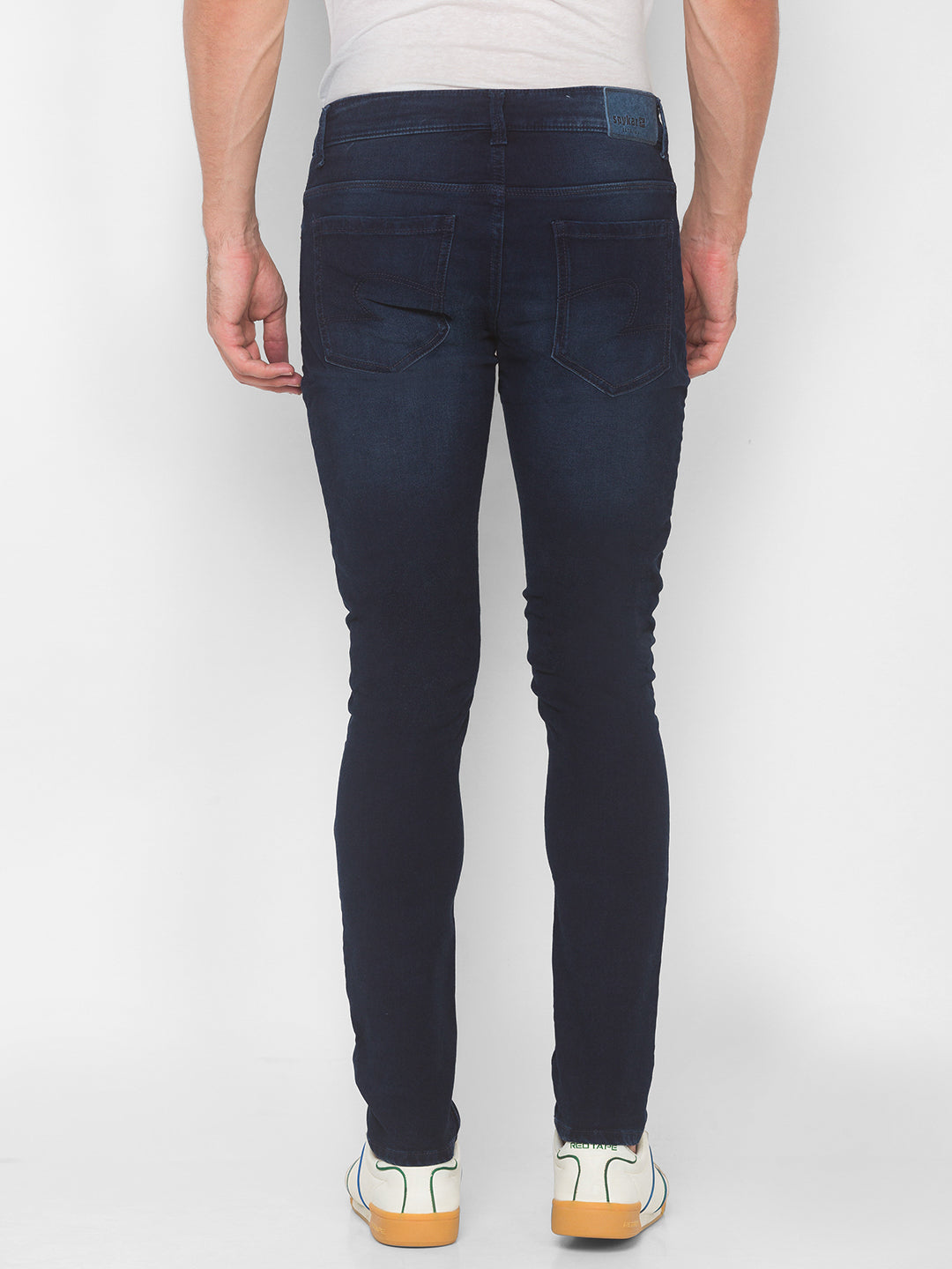 Spykar Men Blue Cotton Super Slim Fit Tapered Length Jeans (Super Skinny)