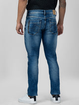 Spykar Men Mid Blue Cotton Slim Fit Narrow Length Jeans (Skinny)