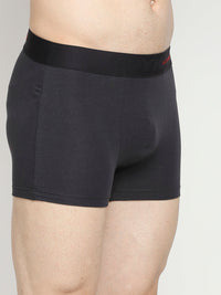 Men Premium Cotton Blend Dark Grey Trunk- Underjeans By Spykar