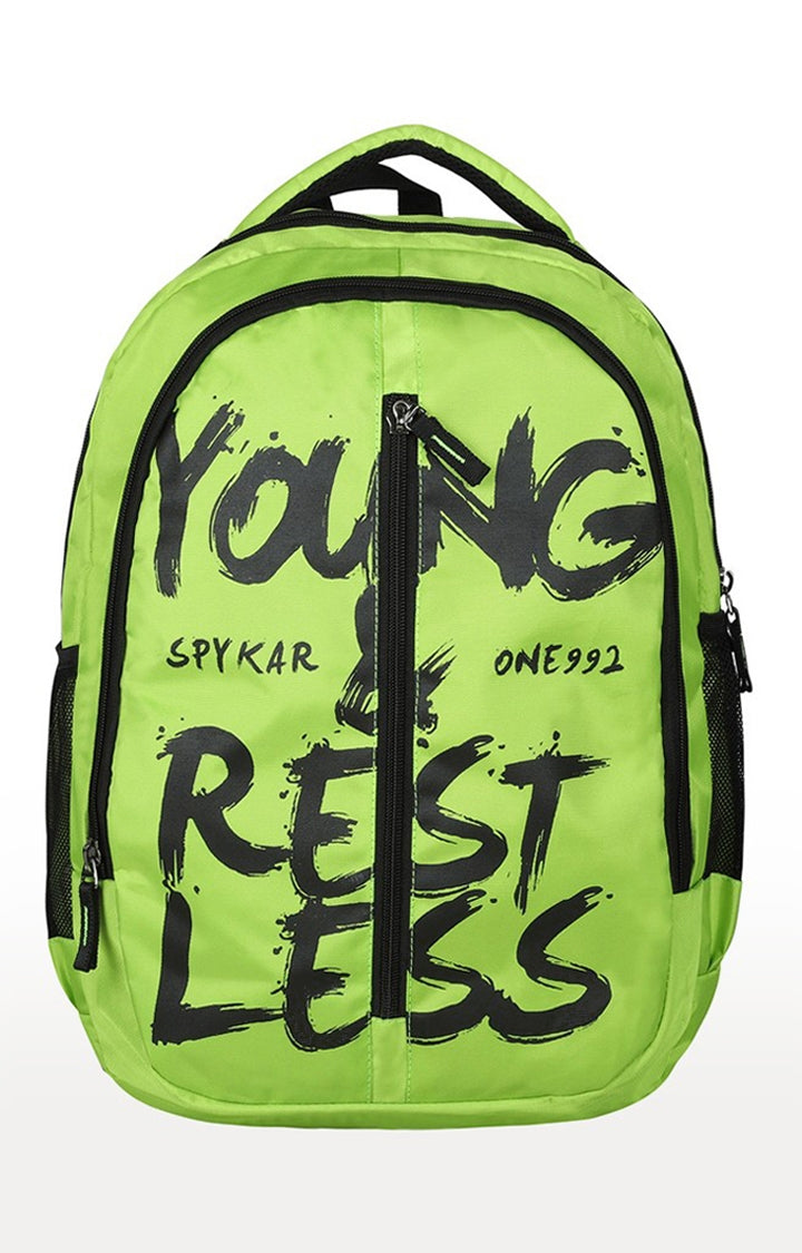 Spykar Green Printed Backpack