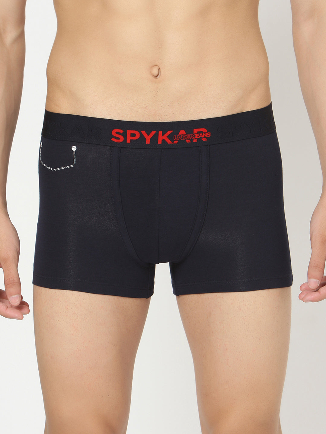Underjeans by Spykar Men Premium Navy Cotton Blend Trunk
