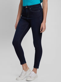 Spykar Women Dark Blue Lycra Super Skinny Fit Ankle Length Jeans (Alexa)