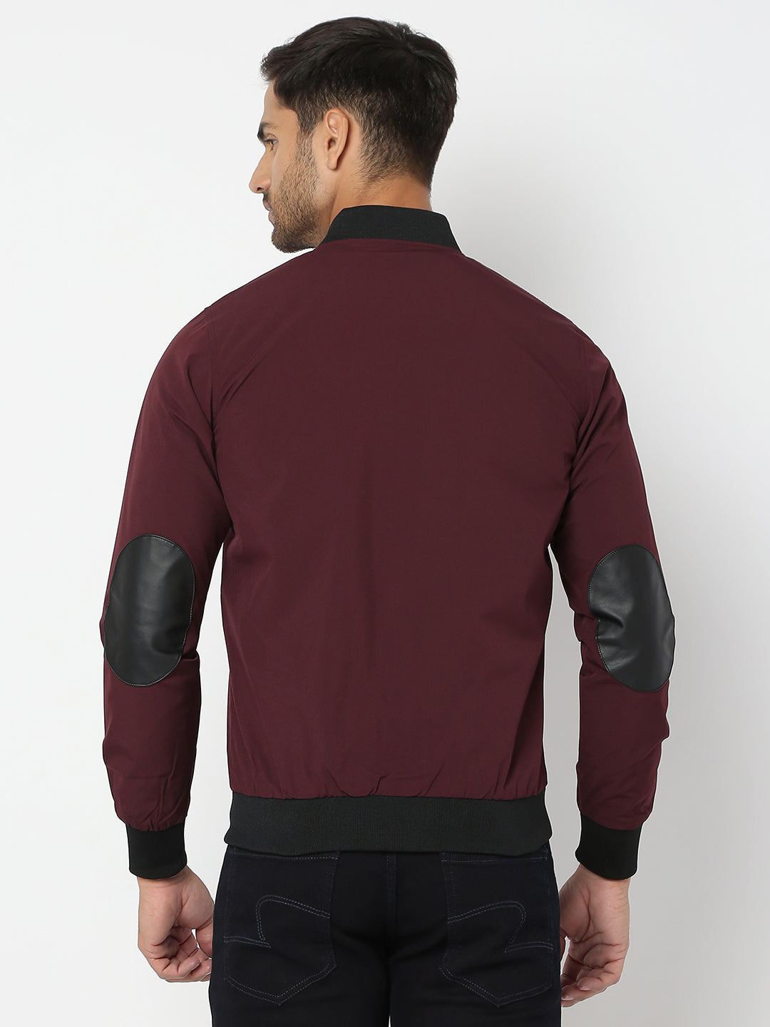 Spykar Men Wine Nylon Regular Fit Jacket