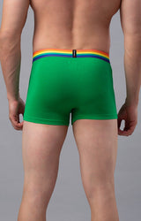 Underjeans By Spykar Men Green Solid Trunks