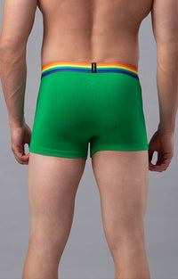 Underjeans By Spykar Men Green Solid Trunks