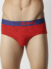 Men Premium Assorted Cotton Blend Printed Brief - Pack Of 3- Underjeans By Spykar