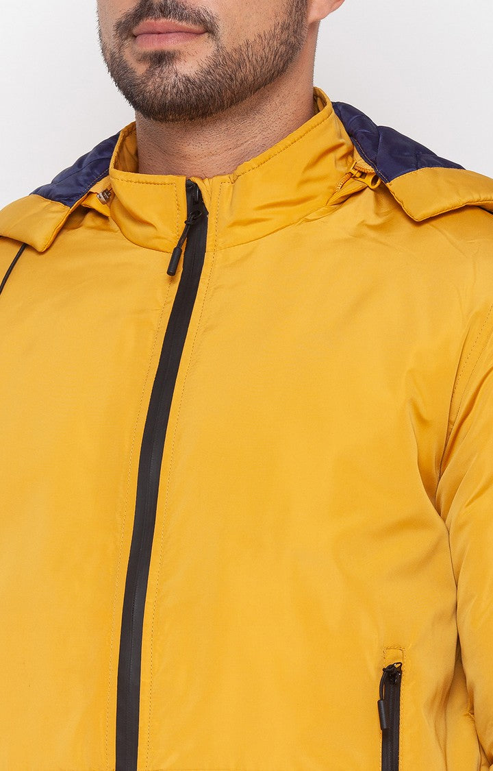 Spykar Chrome Yellow Polyester Full Sleeve Casual Jacket For Men