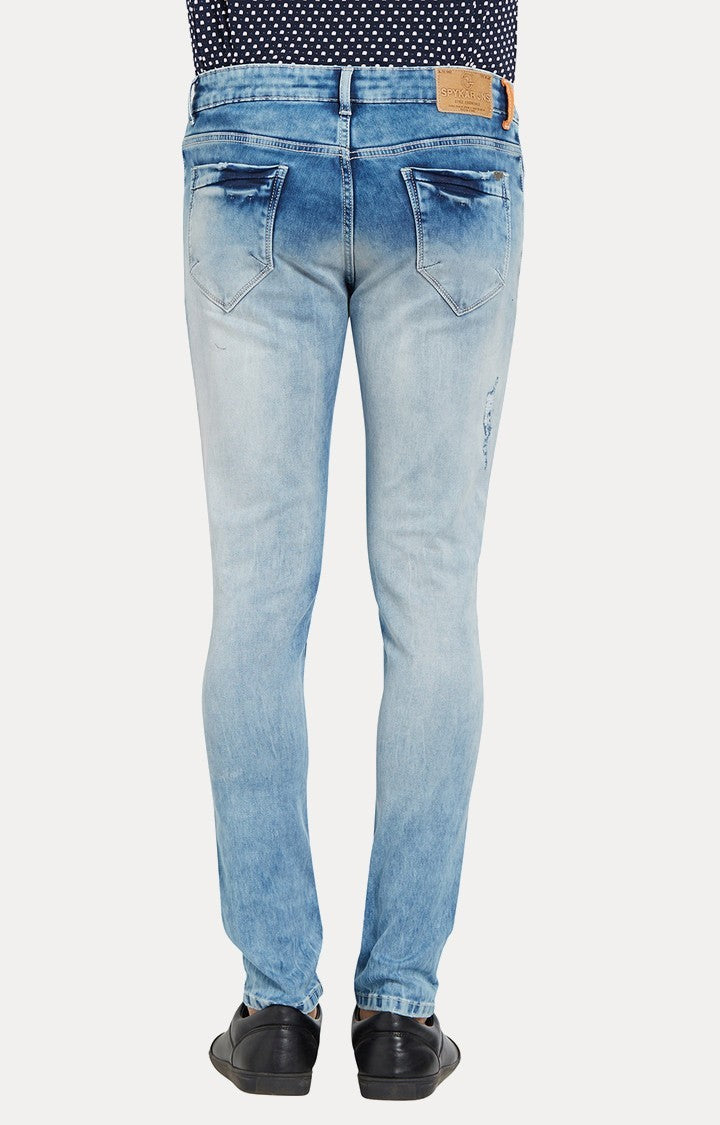 Spykar Men Blue Cotton Slim Fit Narrow Length Jeans (Ynr)