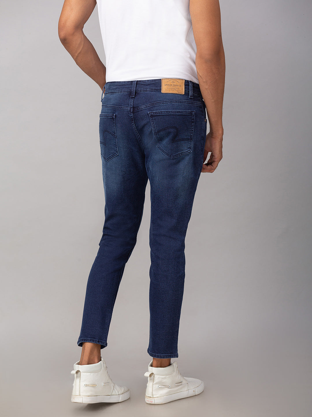 Spykar Men Blue Cotton Slim Fit Tapered Length Jeans (Kano)