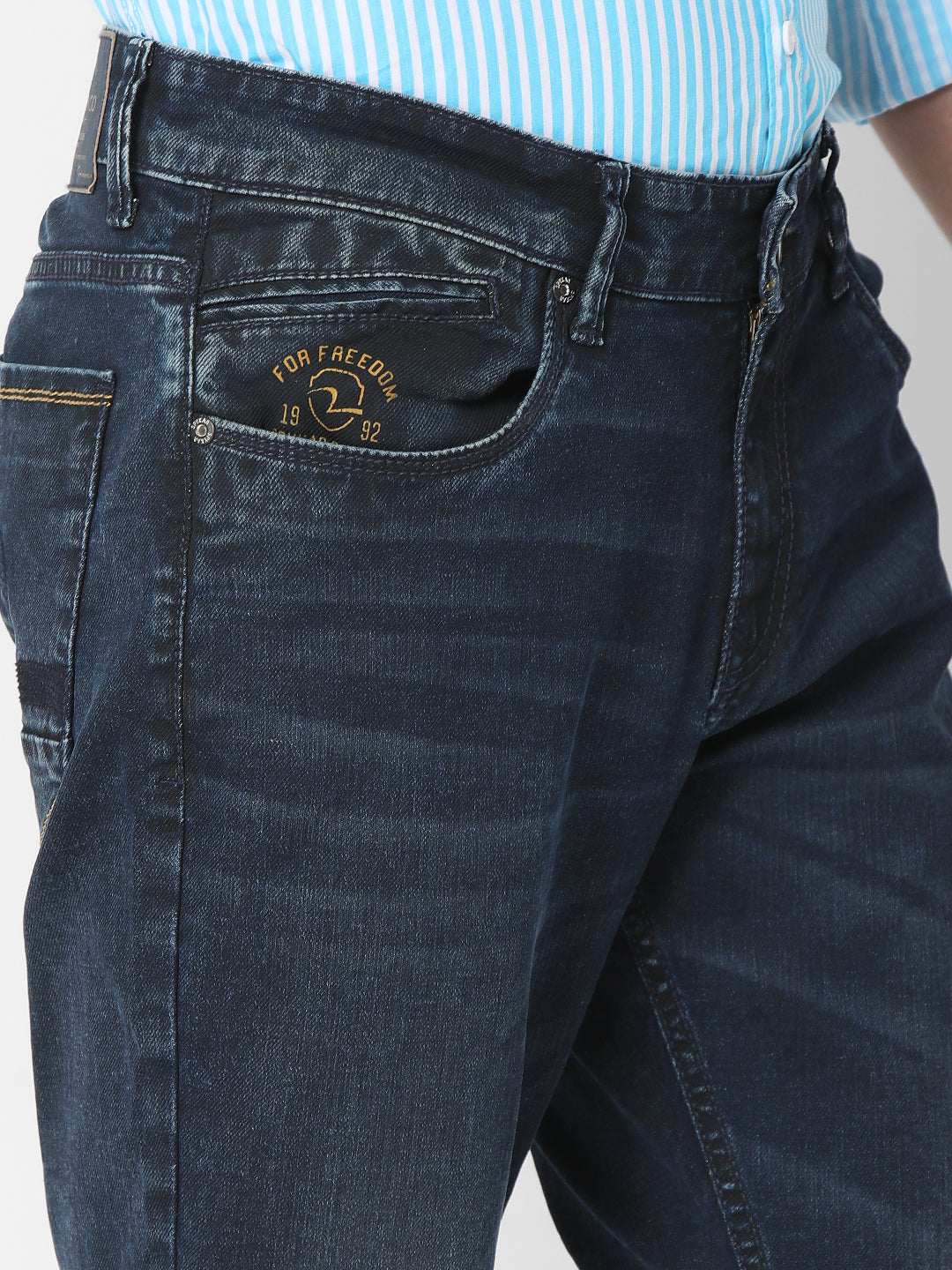 Spykar Blue Slim Fit Jeans For Mens