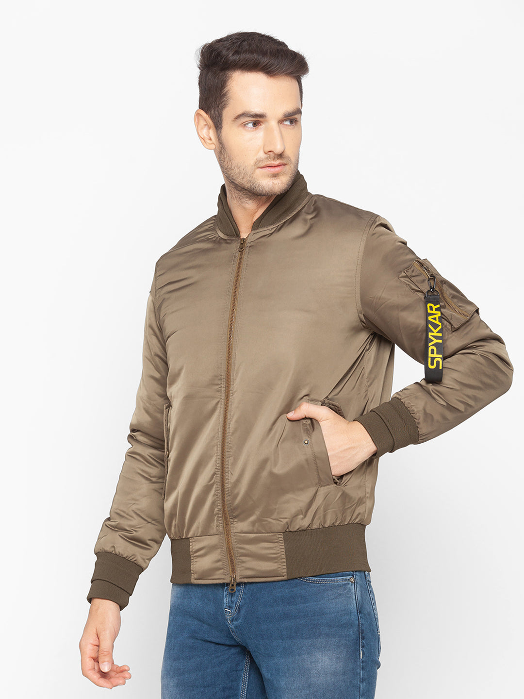 Buy Spykar Black Polyester Men Jacket online