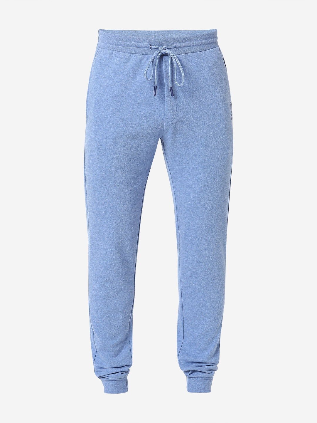 Underjeans by Spykar Men Premium Cotton Blue Melange Pyjama