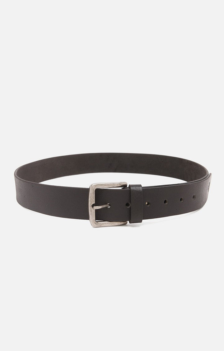 Spykar Men Black Genuine Leather Belt