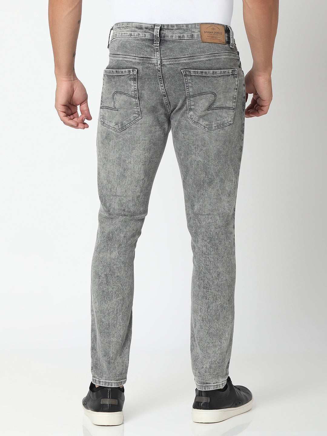 Spykar Men Grey Slim Fit Tapered Length Jeans (Kano)